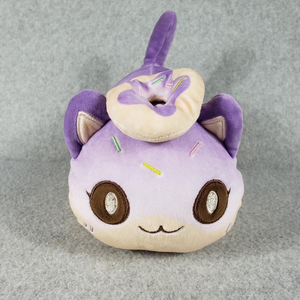 Aphmau MeeMeows Donut Cat Plush 11" Purple Sprinkles Litter 1 Stuffed Animal - Picture 2 of 8